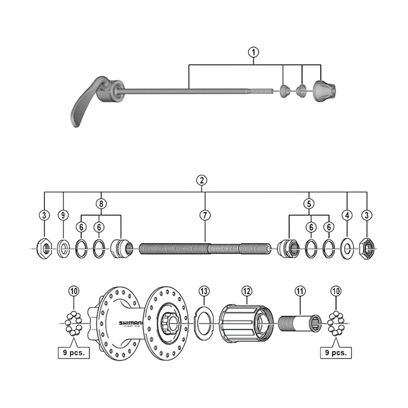 Balfes Bikes Shimano FH-A550 right hand cone and seal ring - M10 x 15 mm | Free postage over £30, £10 off first order, price match & 0% finance.