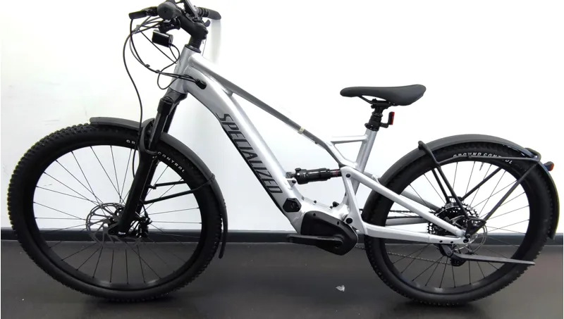 Ex-Display Specialized Turbo Tero X 4.0 FS Electric Mountain Bike Large 2023 in Silver/Smoke-1