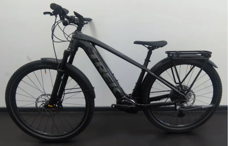 EX DEMO Trek Powerfly Sport 7 EQ Electric Mountain Bike Medium 2022 in Dark Prismatic and Trek Black -1