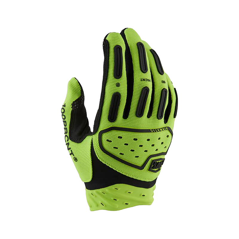 Balfes Bikes 100% Airmatic Full Finger Gloves in Flo Yellow | Free postage over £30, £10 off first order, price match & 0% finance.