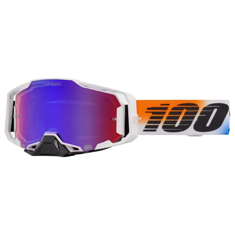 Balfes Bikes 100% Armega HiPER Goggles in United/Mirror Red/Blue Lens | Free postage over £30, £10 off first order, price match & 0% finance.