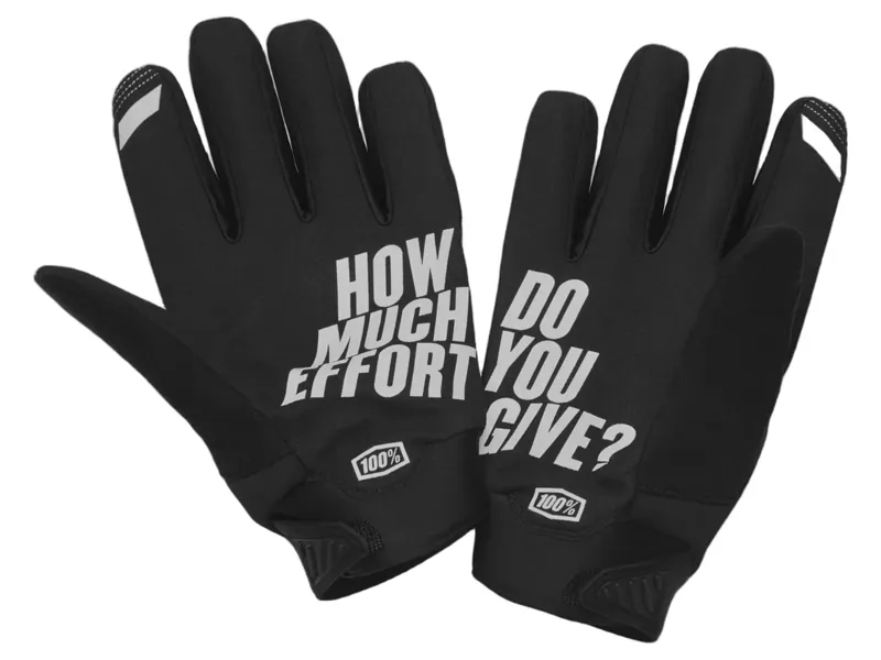 100% Brisker Cold Weather Winter Gloves in Black/Grey-2