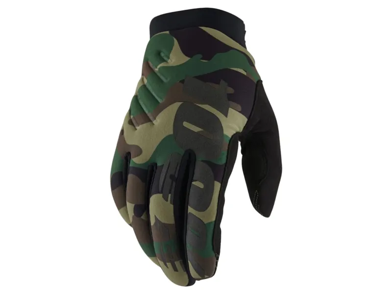 100% Brisker Cold Weather Winter Gloves in Camo/Black-1