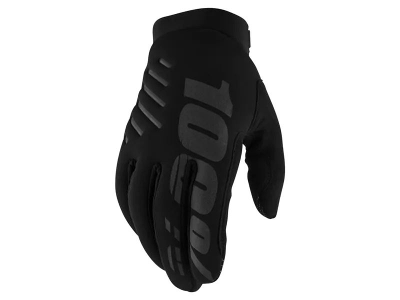 100% Brisker Women's Cold Weather Winter Gloves in Black/Grey