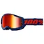100% Strata 2 Mirrored Lens Goggles in Navy / Red