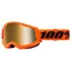 100% Strata 2 Mirrored Lens Goggles in Neon Orange / True Gold