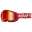 100% Strata 2 Mirrored Lens Goggles in Red / Red Mirror Lens