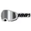 100% Strata 2 Mirrored Lens Goggles in White / Silver