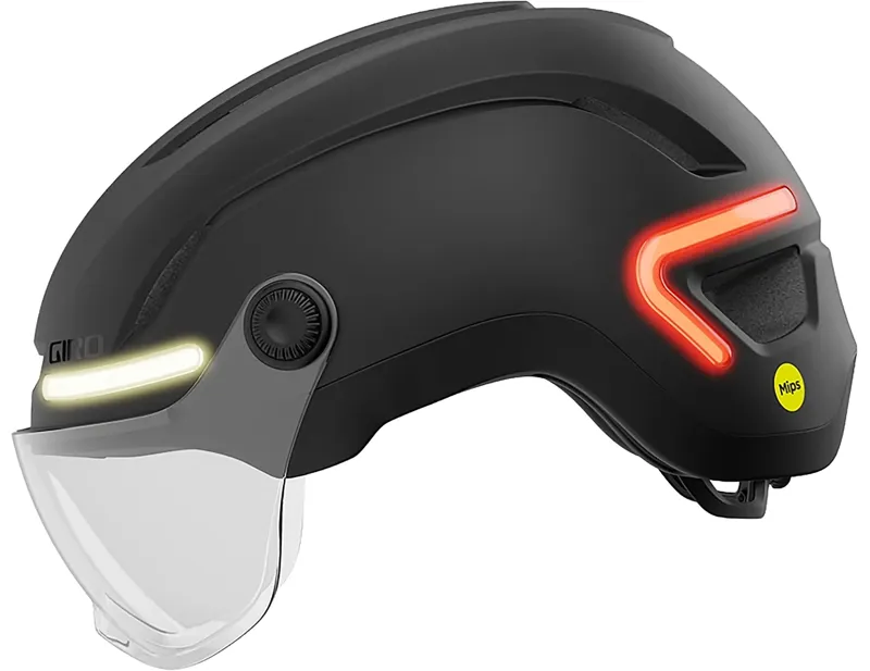 EX DISPLAY Giro Ethos MIPS LED Shield Helmet Large 59-62.5 cm in Matte Black
