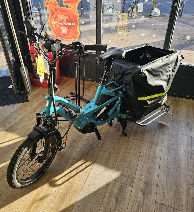 Tern GSD S10 LX 500wh Performance CX Electric Cargo Bike 2025 in Blue with Clubhouse Accessories-2