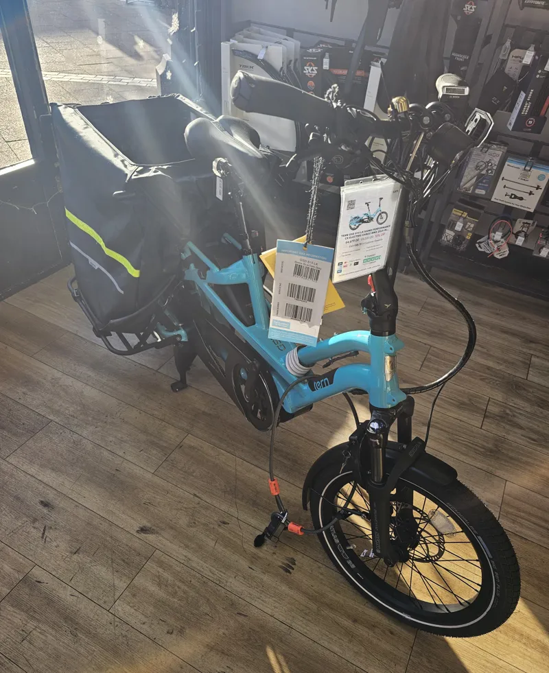 Tern GSD S10 LX 500wh Performance CX Electric Cargo Bike 2025 in Blue with Clubhouse Accessories-4