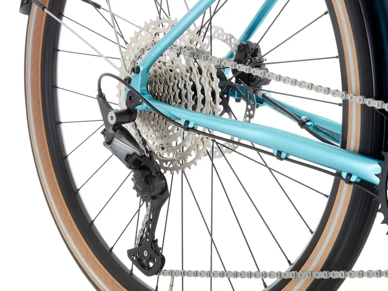 Kona Dr Dew Urban Commuter Hybrid Bike 2025 in Metallic Blue-3