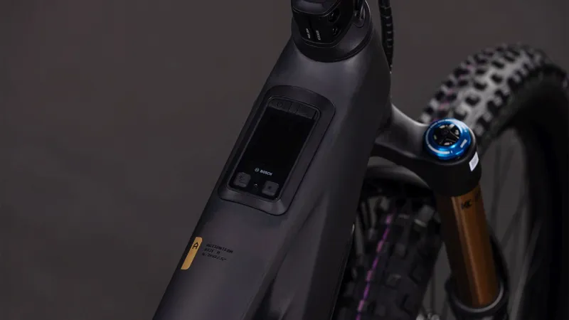 Cube Stereo Hybrid one77 HPC AT 800 Full Suspension Electric Mountain Bike 2026 in Carbon/Gold-1