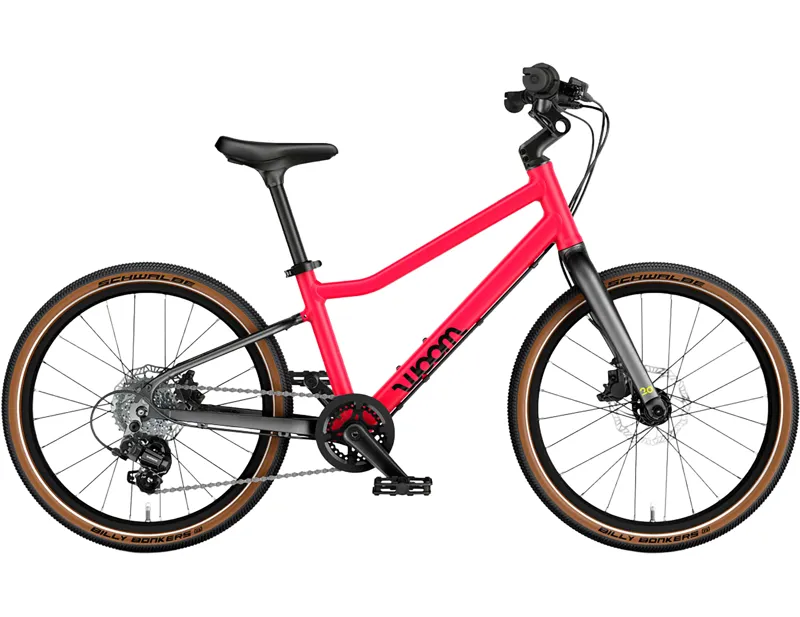 Woom Explore 4 Kids 20 inch Bike 2027 in neon pink