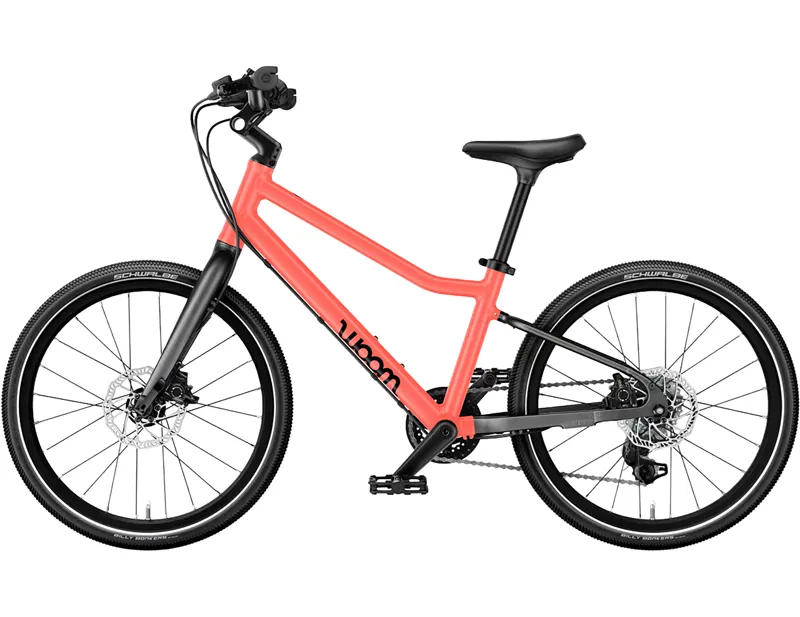 Woom Explore 4 Kids 20 inch Bike 2027 in neon coral-1