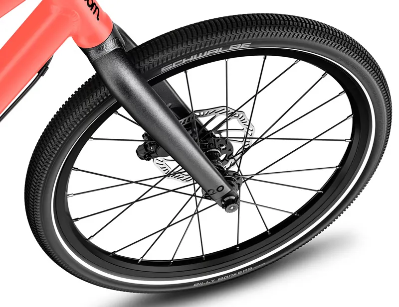 Woom Explore 4 Kids 20 inch Bike 2027 in neon coral-9