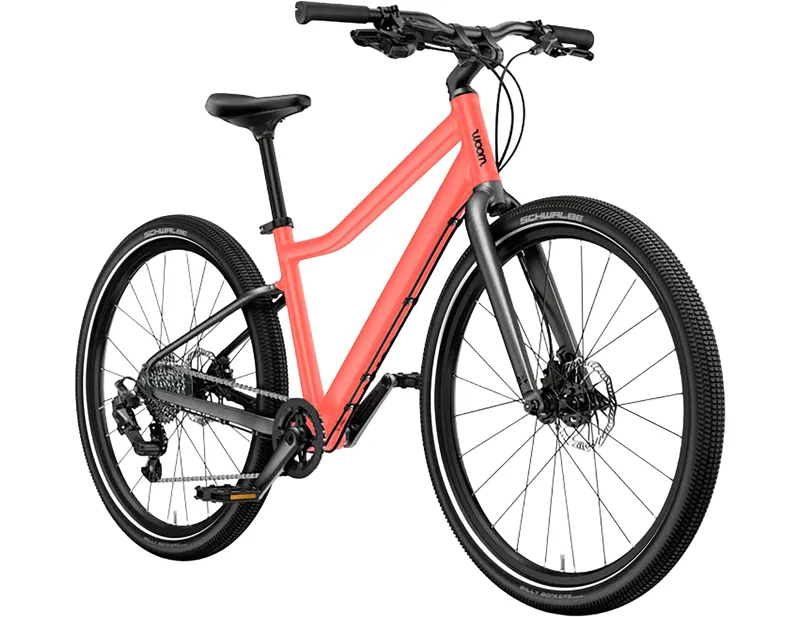 Woom Explore 5 Kids 24 inch Bike 2027 in neon coral-2