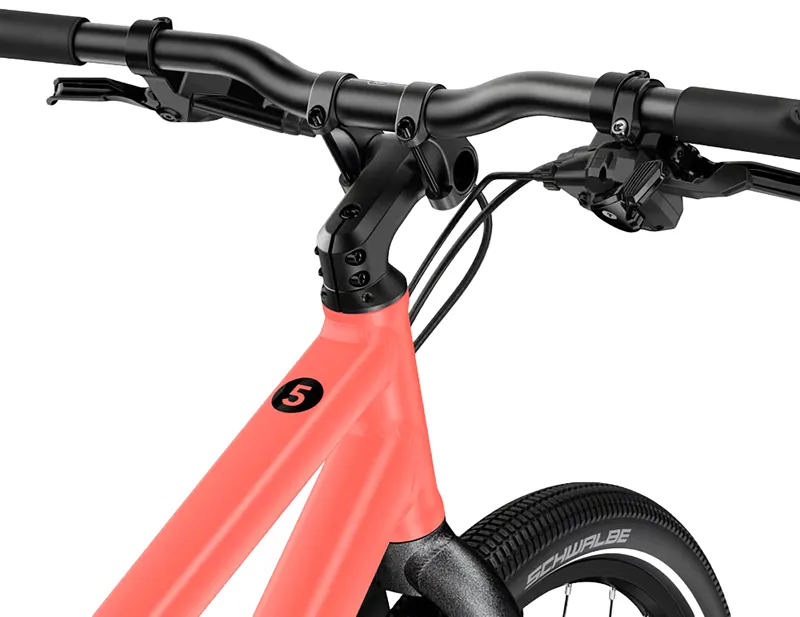 Woom Explore 5 Kids 24 inch Bike 2027 in neon coral-7