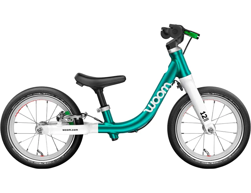 woom GO 1 12in Balance Bike 2027 in Metallic Turquoise