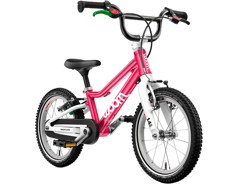 Woom Go 2 14in Kids Bike 2027 in Hot Pink-1