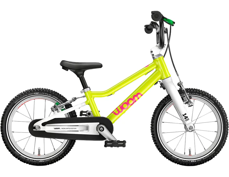 woom GO 2 14in Kids Bike 2027 in Neon Lime
