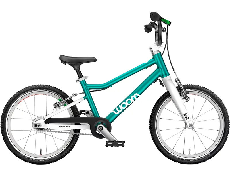 woom GO 3 AUTOMAGIC 16in Kids Bike 2027 in Metallic Turquoise