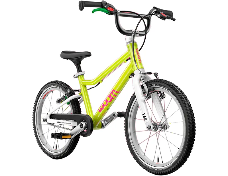 woom GO 3 AUTOMAGIC 16in Kids Bike 2027 in Neon Lime-1