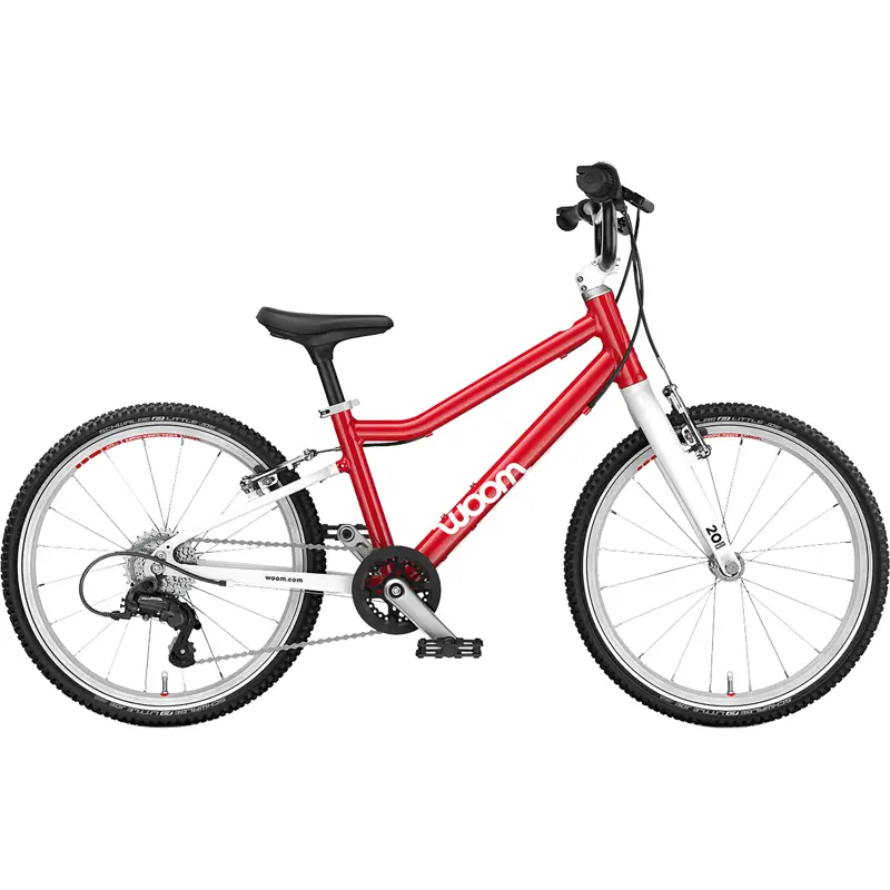 Balfes Bikes Woom Go 4 20in Kids Bike 2027 in Woom Red | Free postage over £30, £10 off first order, price match & 0% finance.