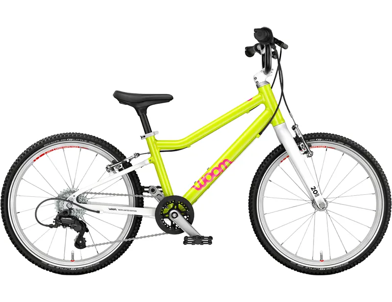 Woom Go 4 20in Kids Bike 2027 in Neon Lime