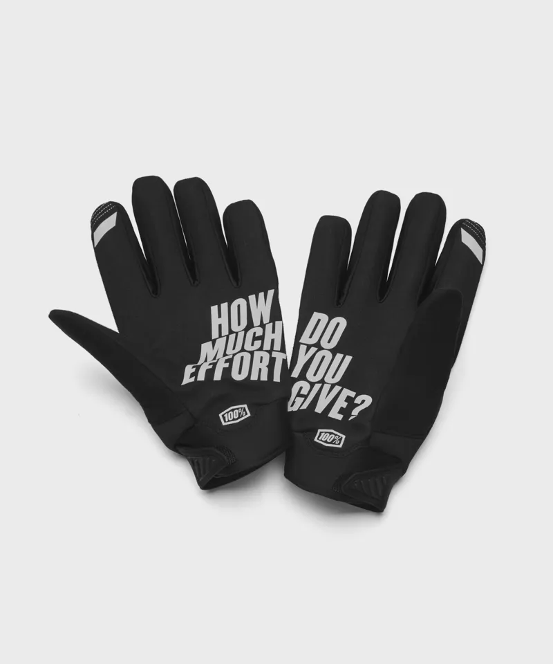 100% Brisker Cold Weather Winter Gloves in Black/Grey-2