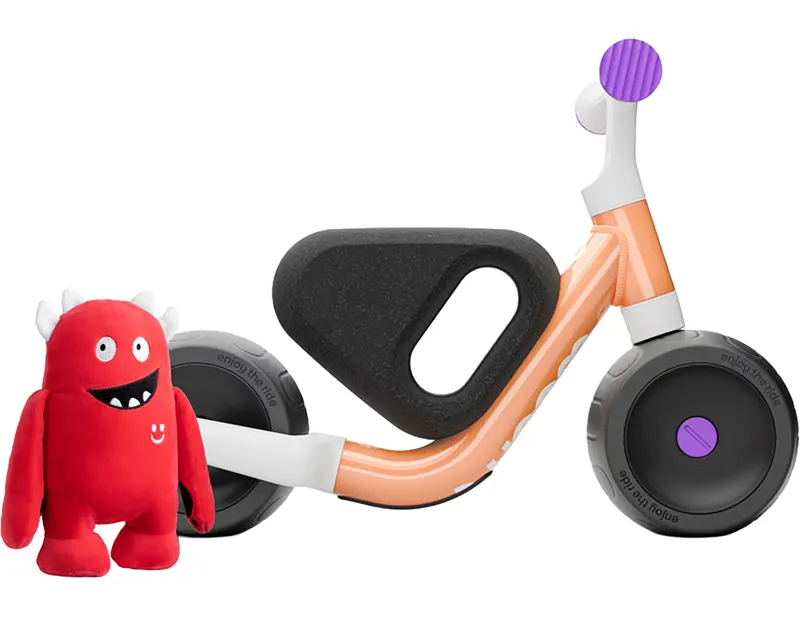 Woom Wow Self-Balancing Bike in Pop Peach