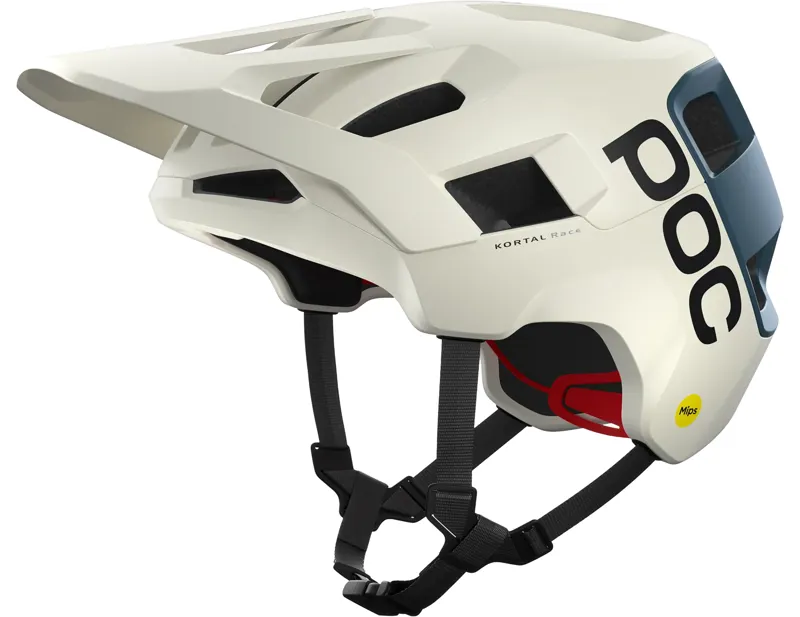 POC Kortal Race MIPS Helmet In Selentine Off-White Calcite Blue Matt