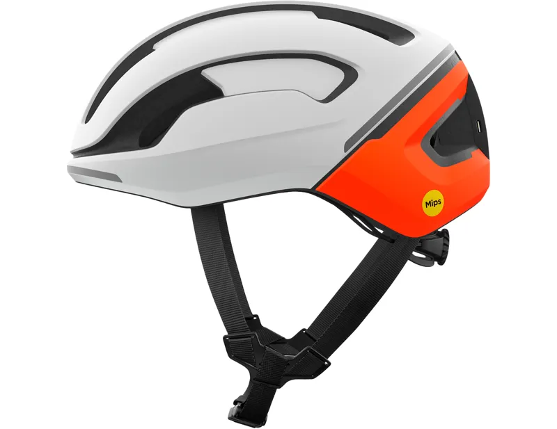 Balfes Bikes POC Omne Beacon MIPS Helmet In Hydrogen White/ Fluorescent Orange Matt | Free postage over £30, £10 off first order, price match & 0% finance.