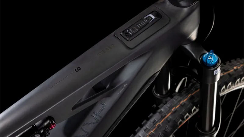 Cube Stereo Hybrid ONE77 HPC SLX 800Wh Electric Full Suspension MTB 2025 in Blackline-1