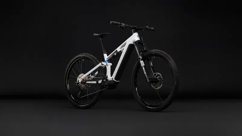 Cube Stereo Hybrid One44 HPC Pro 800 Electric Full Sus MTB 2027 in Metallicwhite/Blue-2
