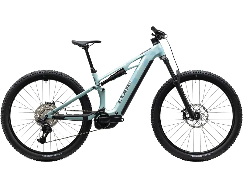 Cube Stereo Hybrid One44 HPC Pro 800 Electric Full Sus MTB 2027 in Pearlaqua/Black