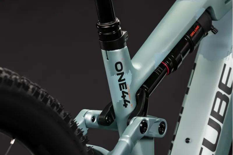 Cube Stereo Hybrid One44 HPC Pro 800 Electric Full Sus MTB 2027 in Pearlaqua/Black-7