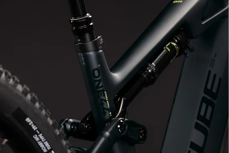 Cube Stereo Hybrid One44 HPC Race 800 Electric Full Sus MTB 2027 in Coal/Green-8