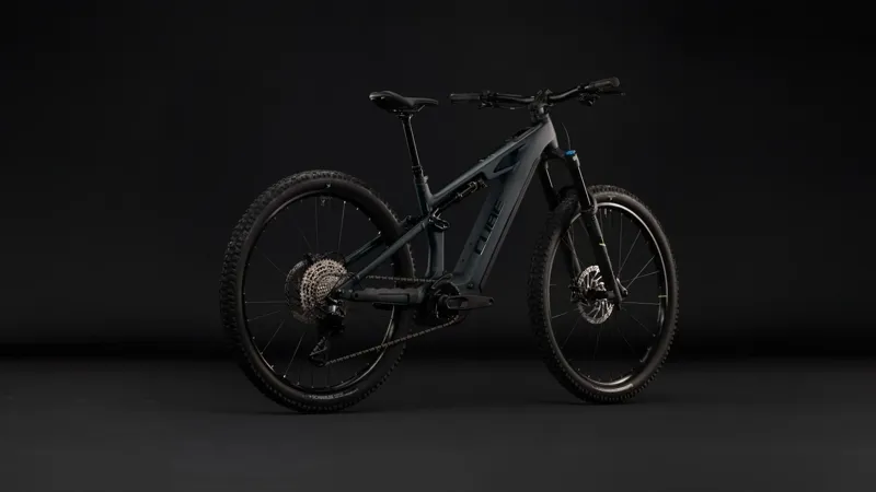 Cube Stereo Hybrid One44 HPC Race 800 Electric Full Sus MTB 2027 in Coal/Green-3