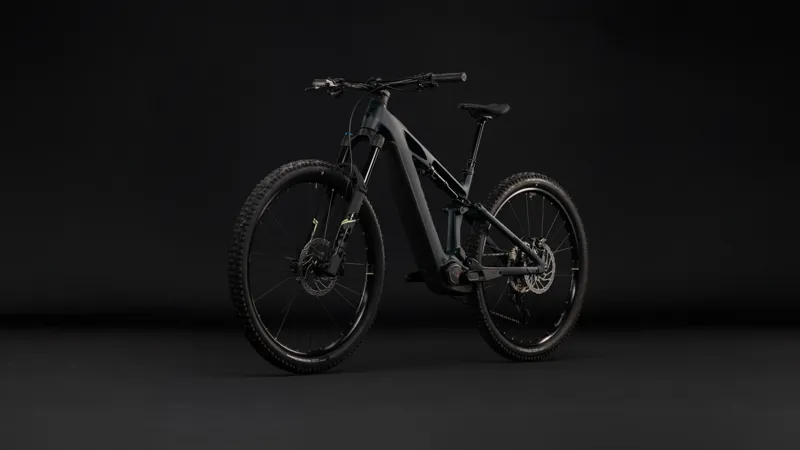 Cube Stereo Hybrid One44 HPC Race 800 Electric Full Sus MTB 2027 in Coal/Green-2