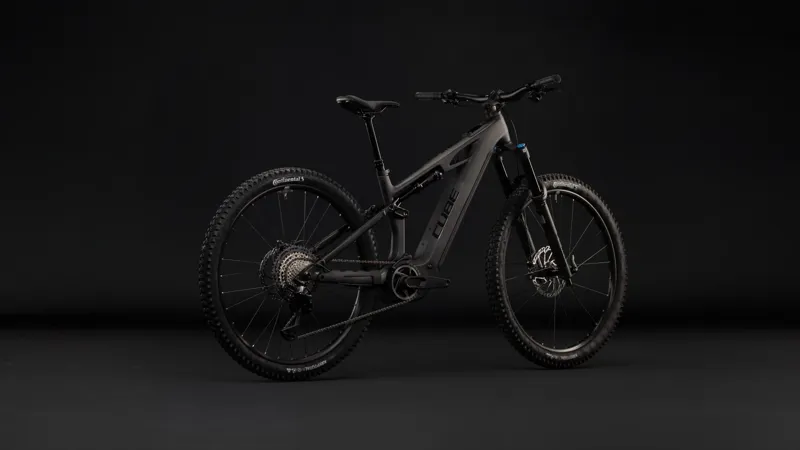 Cube Stereo Hybrid One44 HPC SLX 800 Electric Full Sus MTB 2027 in Blackline-3