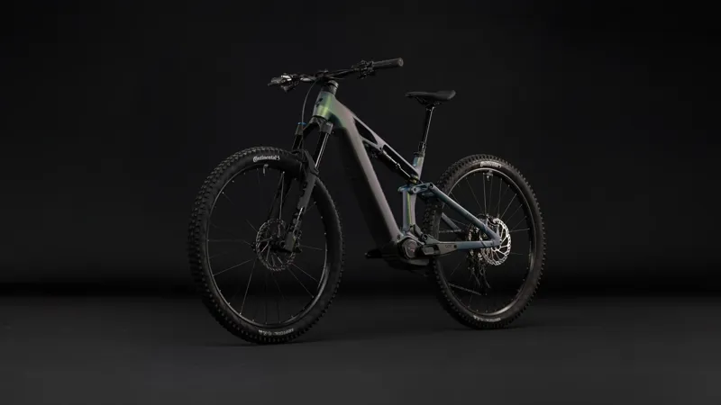 Cube Stereo Hybrid One44 HPC SLX 800 Electric Full Sus MTB 2027 in Jungali/Black-2