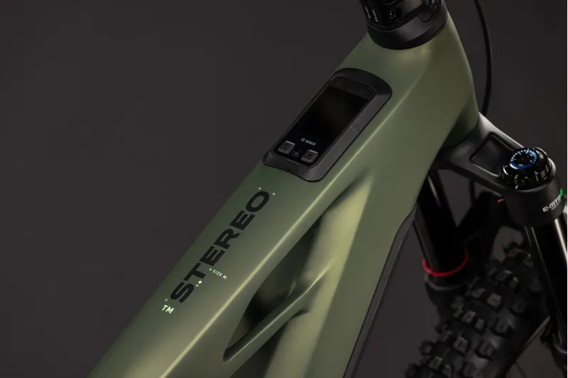 Cube Stereo Hybrid One44 HPC TM 800 Electric Full Sus MTB 2027 in Reedgreen/Gills-8