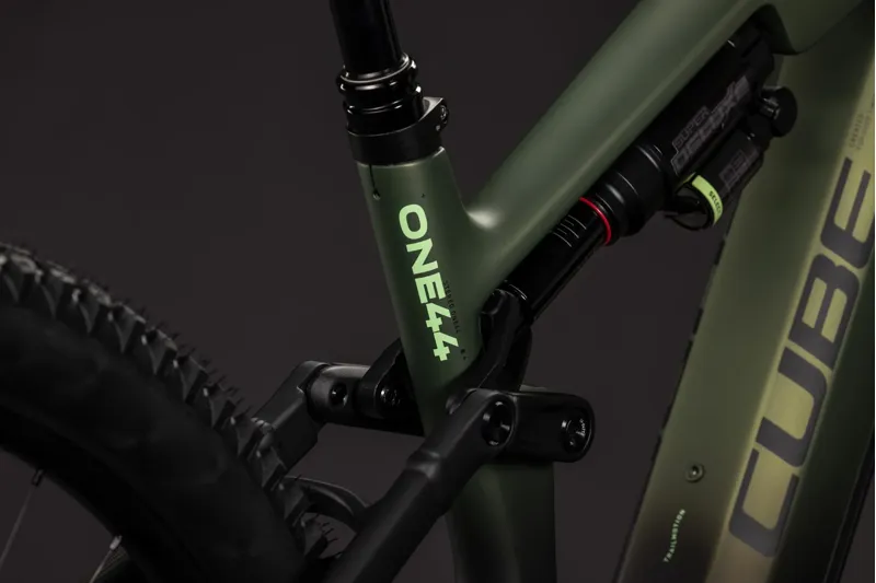 Cube Stereo Hybrid One44 HPC TM 800 Electric Full Sus MTB 2027 in Reedgreen/Gills-7