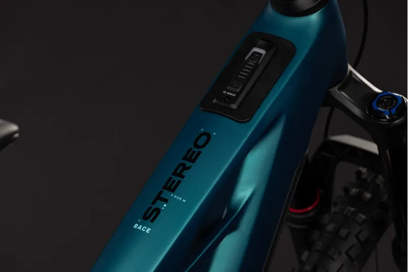 Cube Stereo Hybrid One77 HPC Race 800 Electric Full Sus MTB 2027 in Metallicpetrol/Black-8