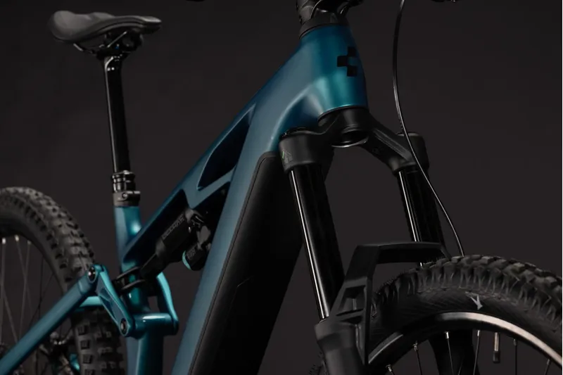 Cube Stereo Hybrid One77 HPC Race 800 Electric Full Sus MTB 2027 in Metallicpetrol/Black-5