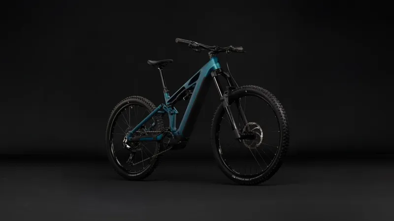 Cube Stereo Hybrid One77 HPC Race 800 Electric Full Sus MTB 2027 in Metallicpetrol/Black-4