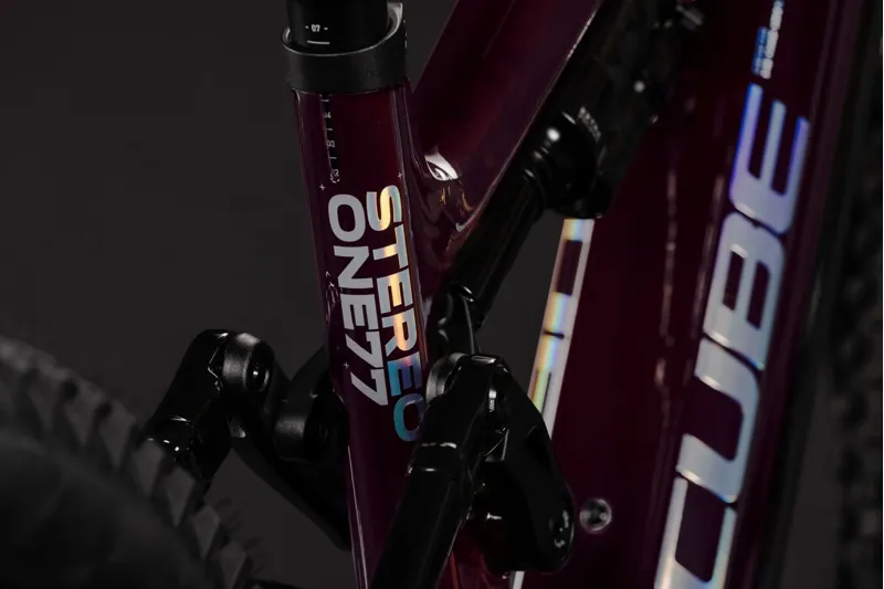 Cube Stereo Hybrid One77 HPC SLX 800 Electric Full Suspension MTB 2027 in Liquidred Black-8
