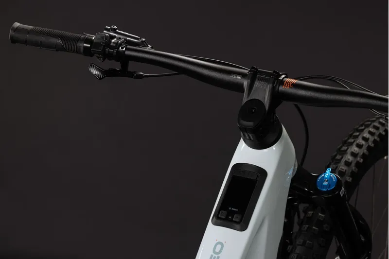 Cube Stereo Hybrid One77 HPC SLX 800 Electric Full Suspension MTB 2027 in Hintofmint/Orange-1