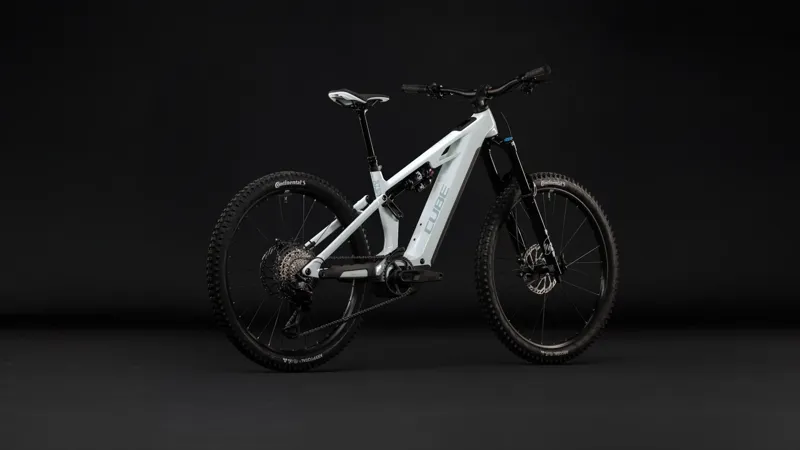 Cube Stereo Hybrid One77 HPC SLX 800 Electric Full Suspension MTB 2027 in Hintofmint/Orange-4
